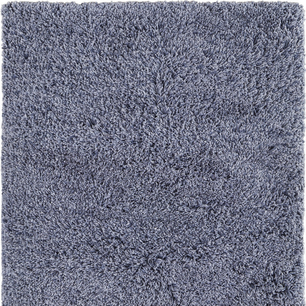 8 x 10 Blue Shag Hand Tufted Rug