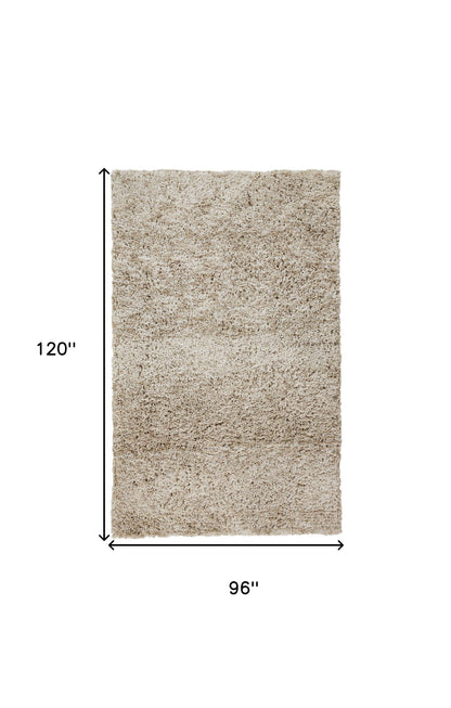 8 x 10 Gray Shag Hand Tufted Rug