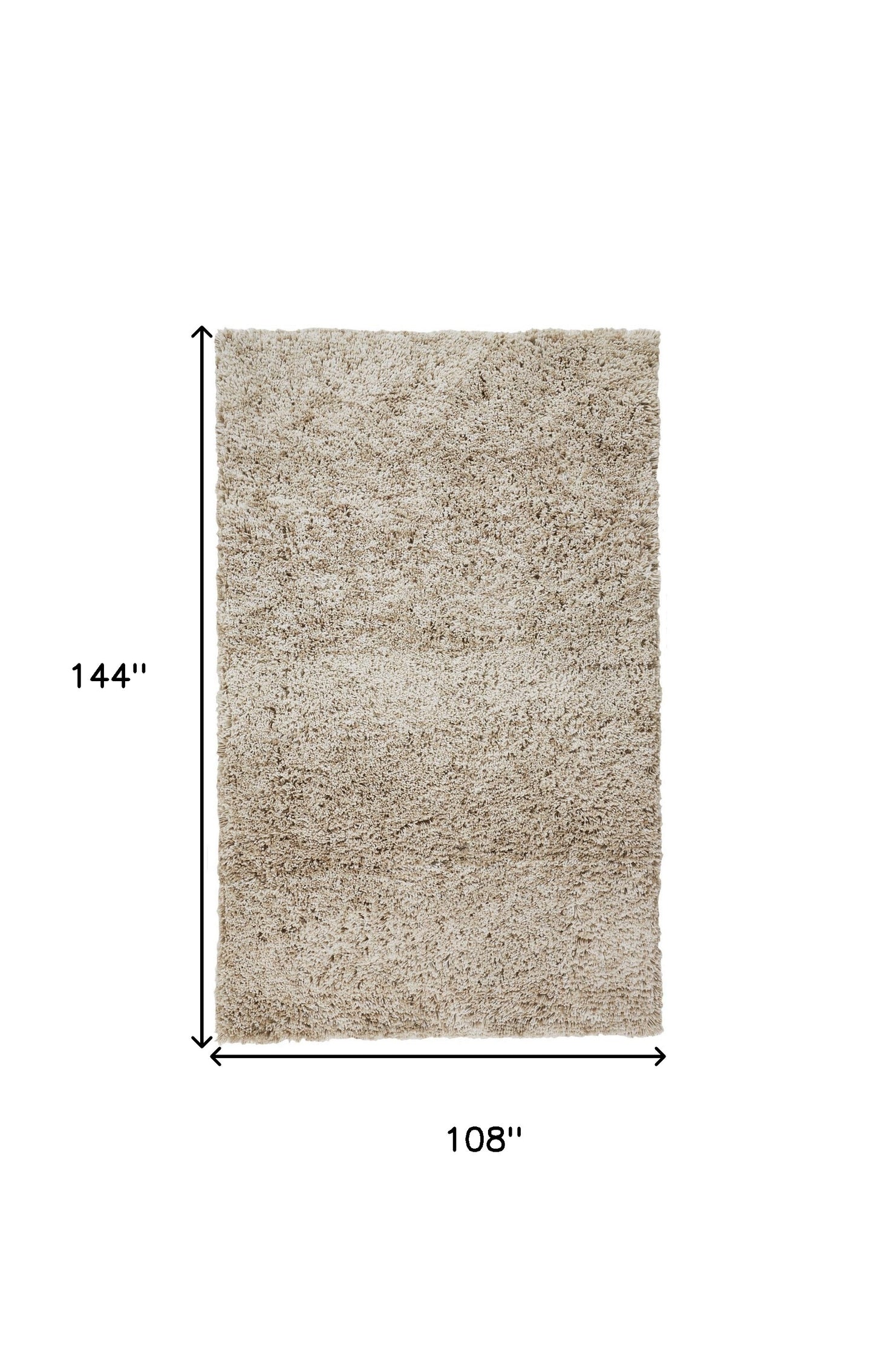 9 x 12 Gray Shag Hand Tufted Rug