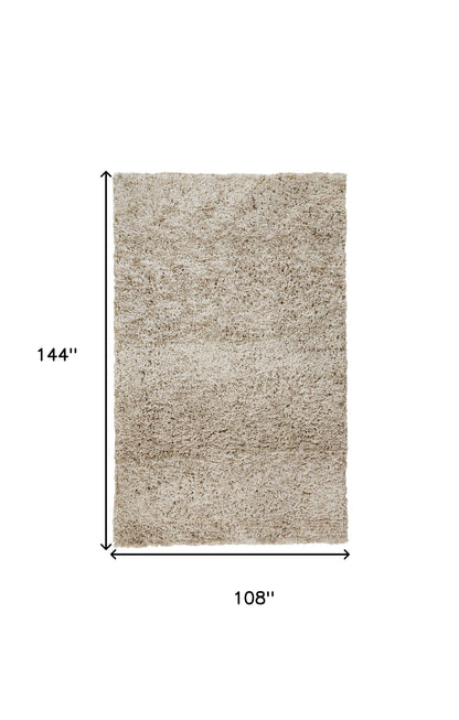 9 x 12 Gray Shag Hand Tufted Rug