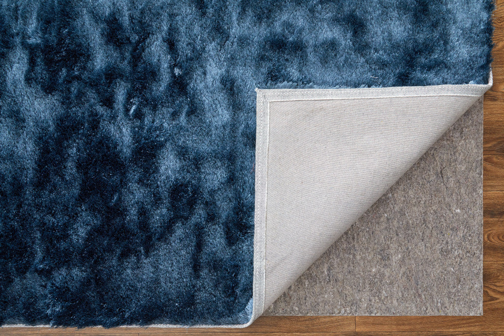 8 x 10 Blue Shag Hand Tufted Rug