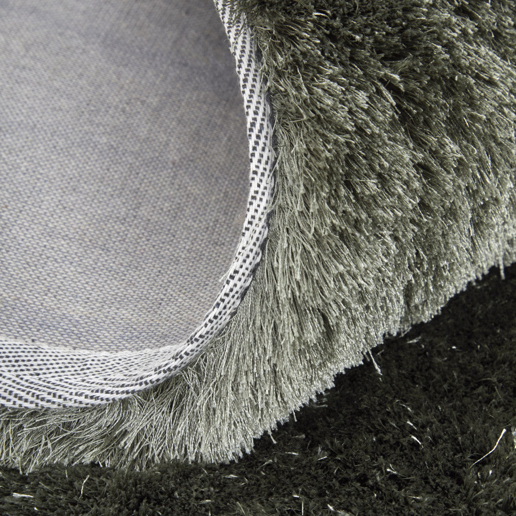 8 x 10 Green Shag Hand Tufted Rug