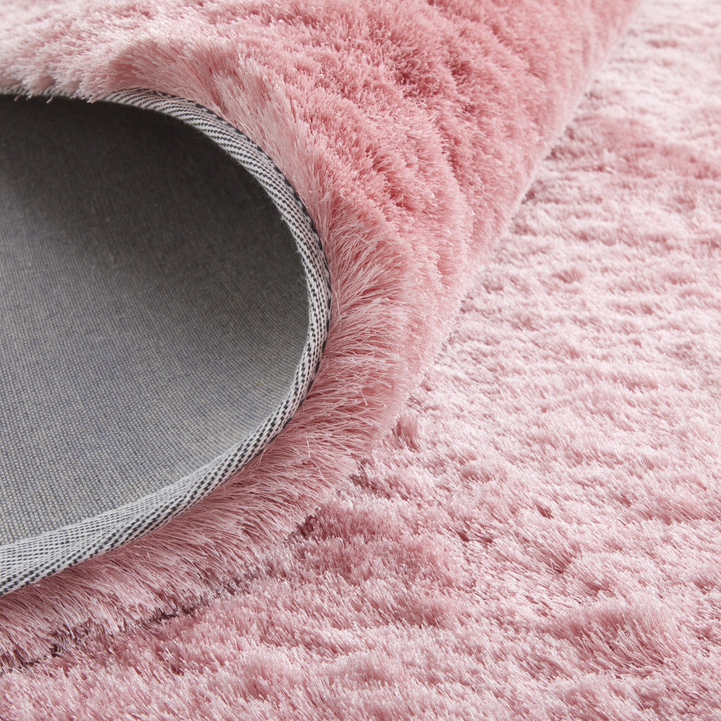 8 x 10 Pink Shag Hand Tufted Rug