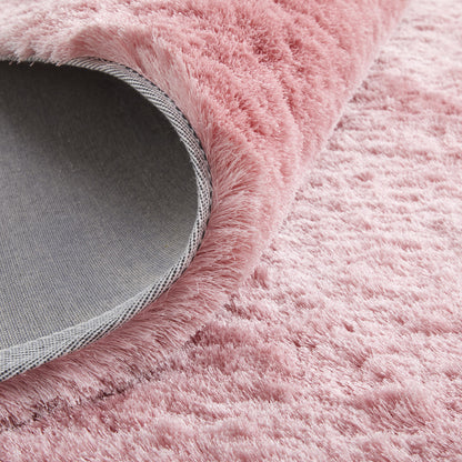 8 x 10 Pink Shag Hand Tufted Rug