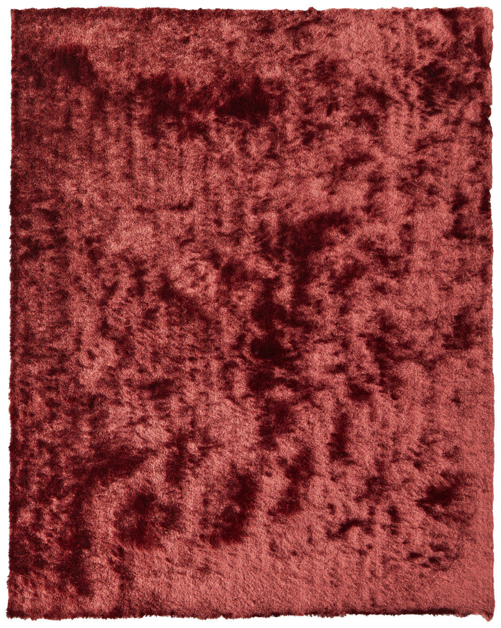 8 x 10 Red Shag Hand Tufted Rug