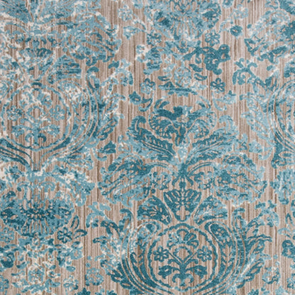 8 x 10 Blue & Yellow Power Loom Rug