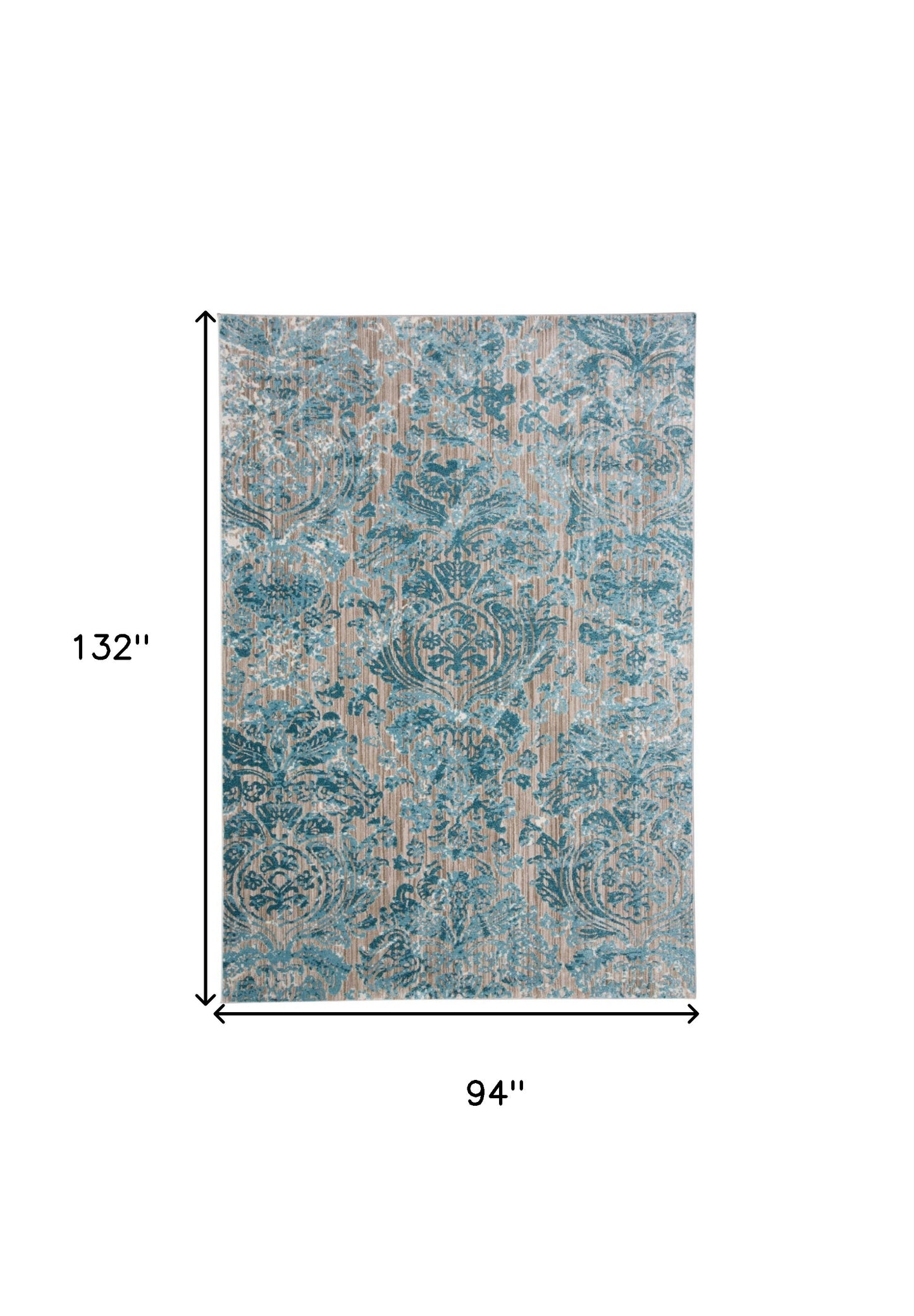 8 x 10 Blue & Yellow Power Loom Rug