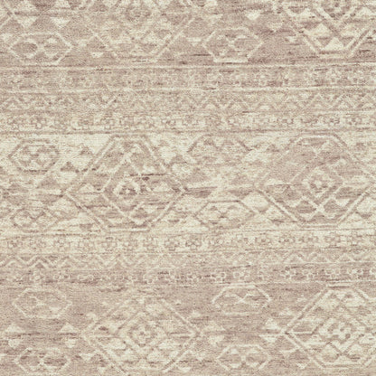8 x 10 Brown & Tan Wool Southwestern Hand Knotted Rug