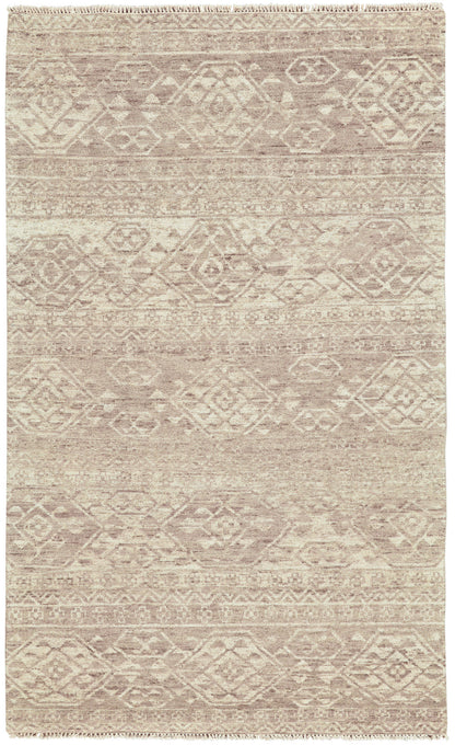 8 x 10 Brown & Tan Wool Southwestern Hand Knotted Rug