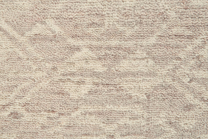 8 x 10 Brown & Tan Wool Southwestern Hand Knotted Rug