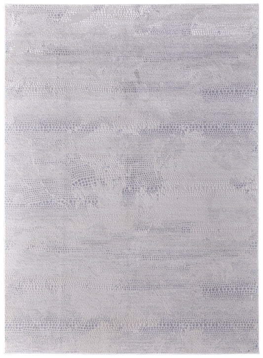 10 x 13 Gray & Ivory Power Loom Rug