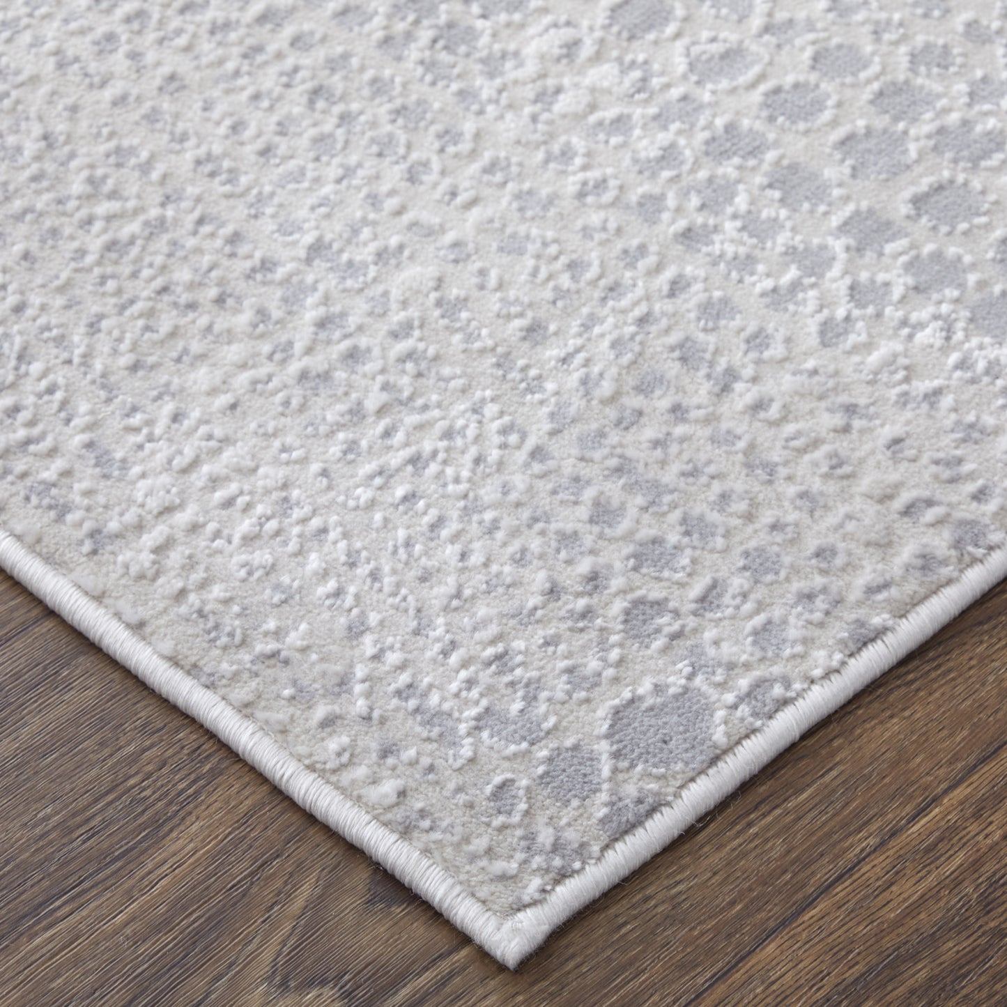10 x 13 Gray & Ivory Power Loom Rug