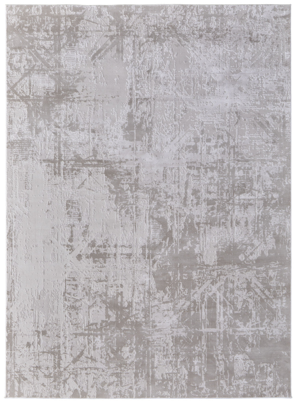 10 x 13 Taupe & Ivory Power Loom Rug