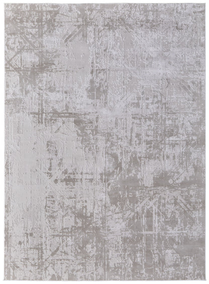 10 x 13 Taupe & Ivory Power Loom Rug