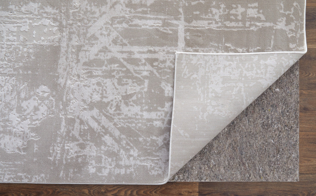 10 x 13 Taupe & Ivory Power Loom Rug