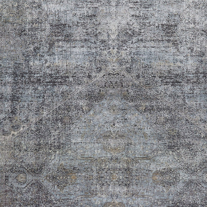 5 x 7 Gray & Silver Power Loom Rug