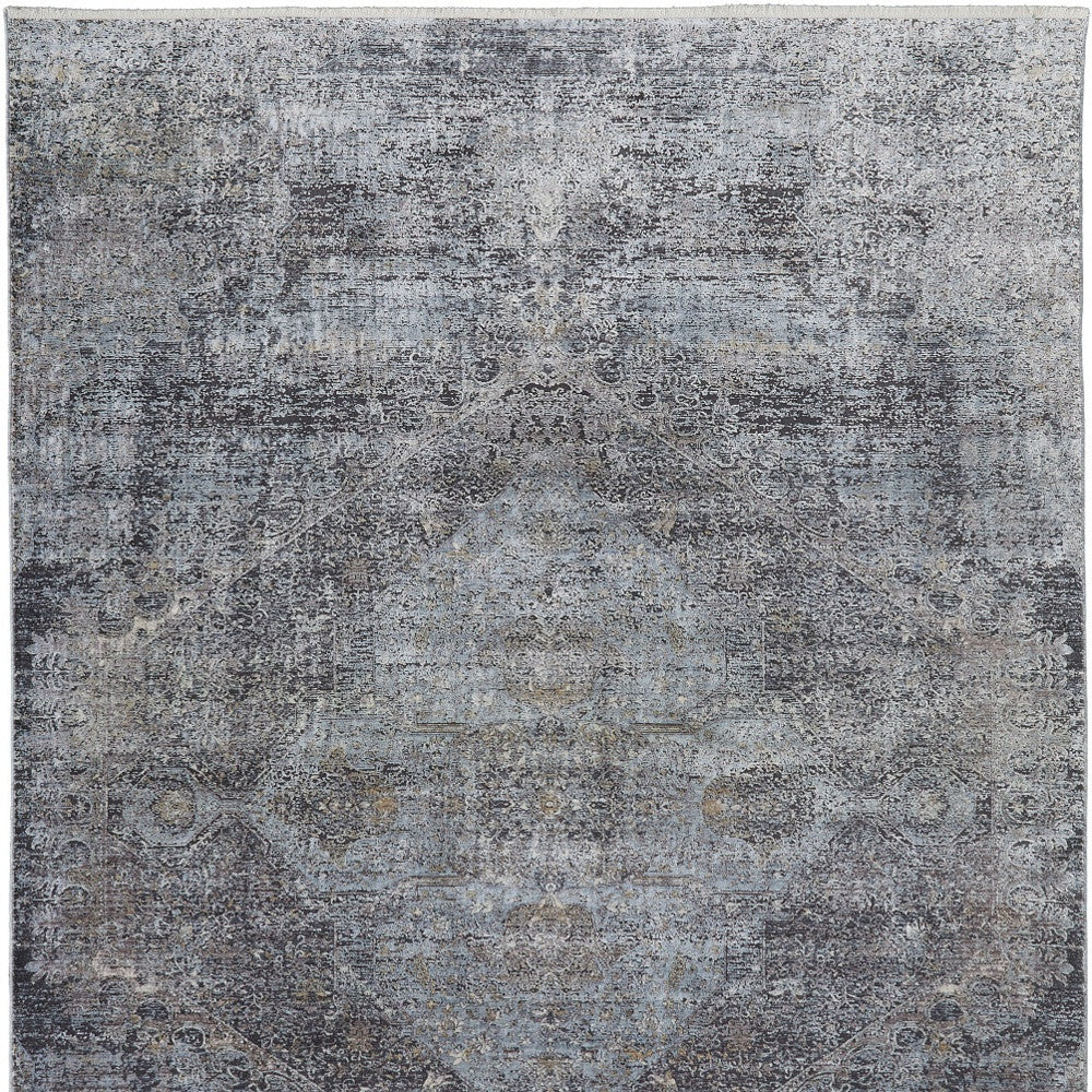8 x 10 Gray & Silver Power Loom Rug