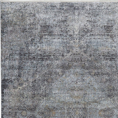 8 x 10 Gray & Silver Power Loom Rug