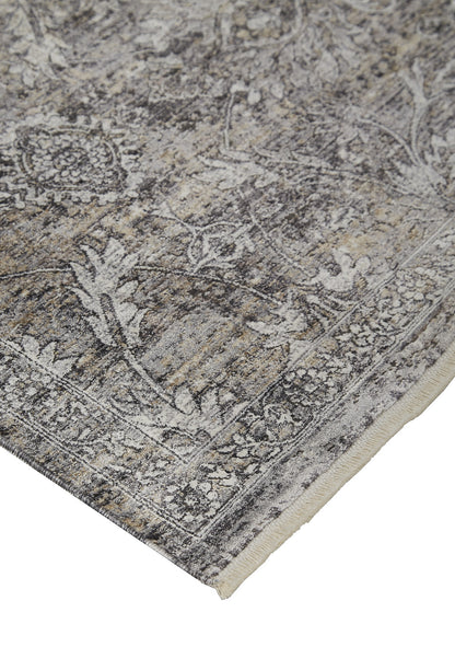 12 x 15 Tan & Gray Oriental Power Loom Rug