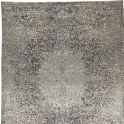 12 x 15 Tan & Gray Oriental Power Loom Rug