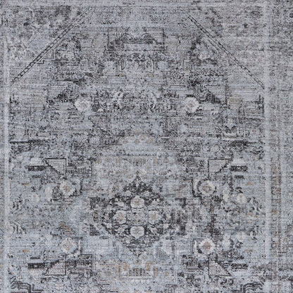 12 x 15 Gray & Silver Oriental Power Loom Rug