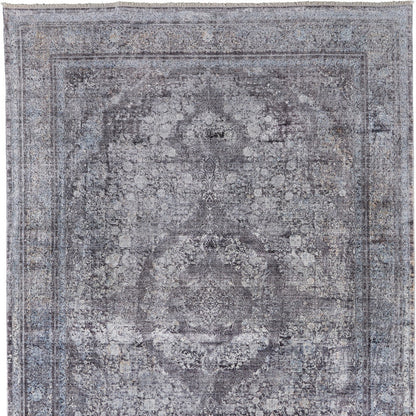 5 x 7 Gray & Silver Oriental Power Loom Rug