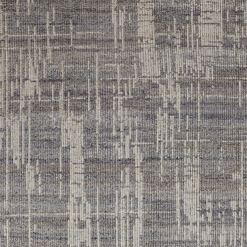 4 x 6 Gray & Ivory Wool Hand Knotted Rug