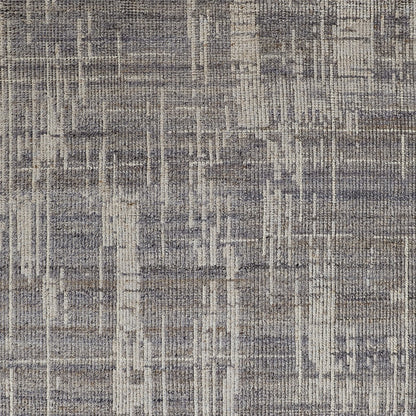 8 x 10 Gray & Ivory Wool Hand Knotted Rug
