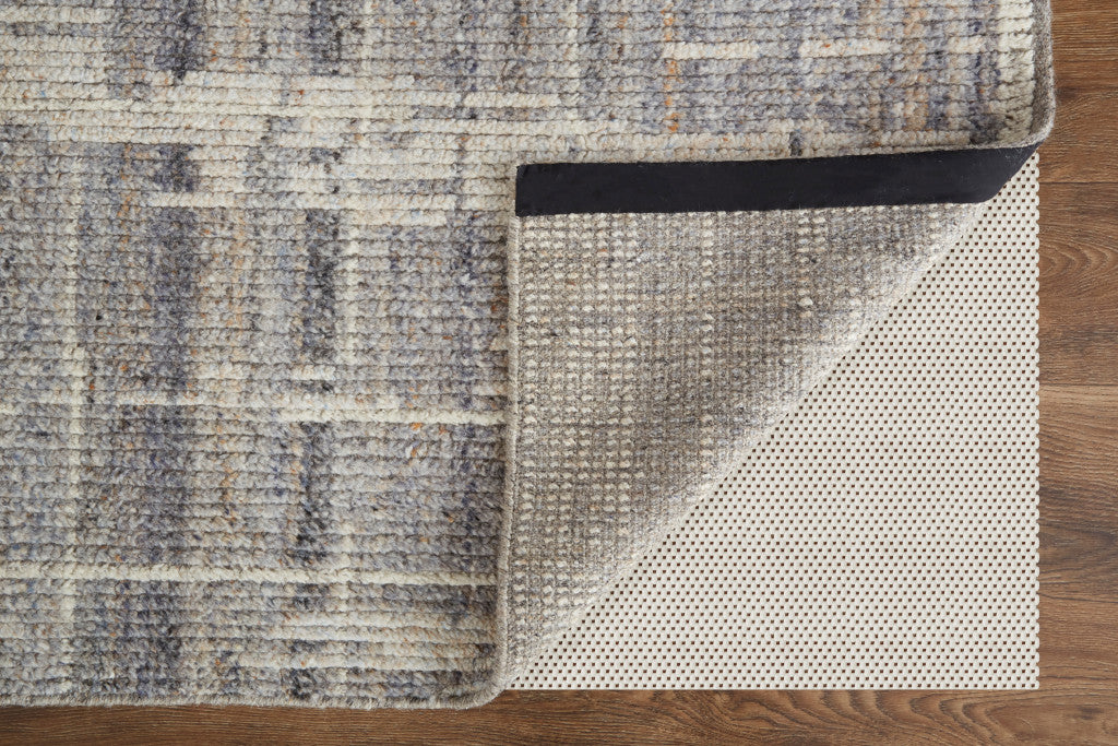 12 x 15 Gray & Ivory Wool Hand Knotted Rug