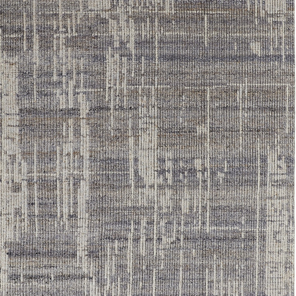 12 x 15 Gray & Ivory Wool Hand Knotted Rug