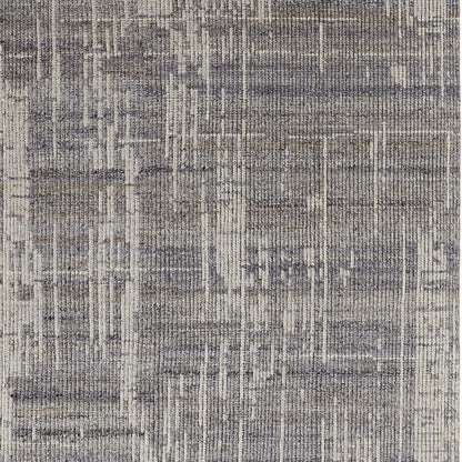 12 x 15 Gray & Ivory Wool Hand Knotted Rug