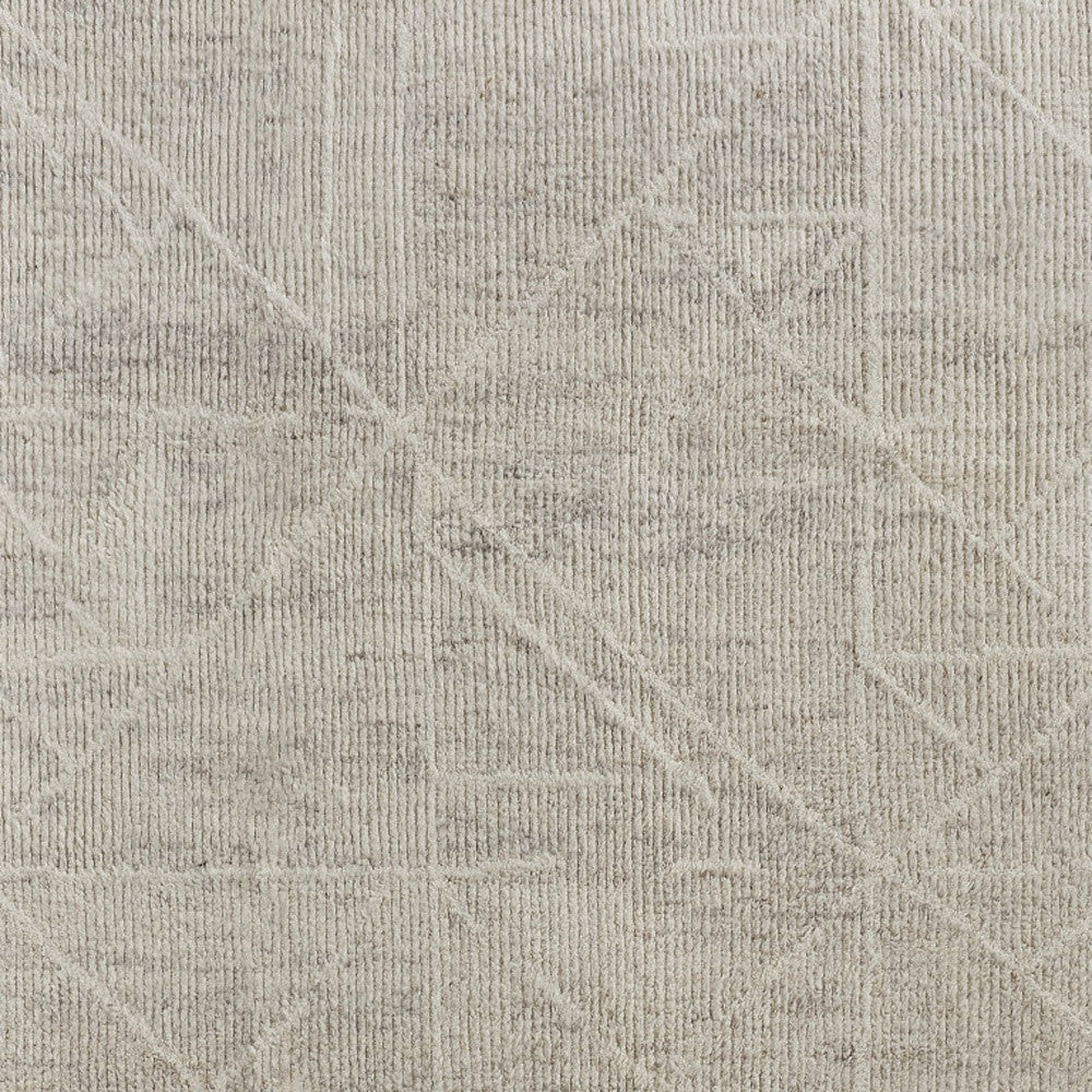 12 x 15 Tan & Ivory Wool Hand Knotted Rug