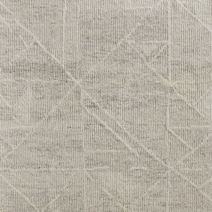 12 x 15 Tan & Ivory Wool Hand Knotted Rug