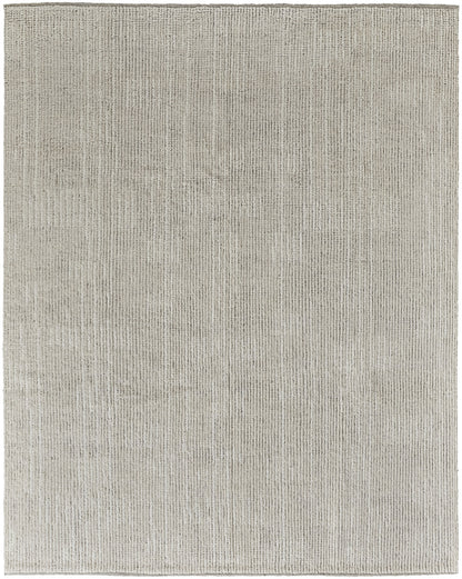 4 x 6 Tan & Ivory Wool Hand Knotted Rug