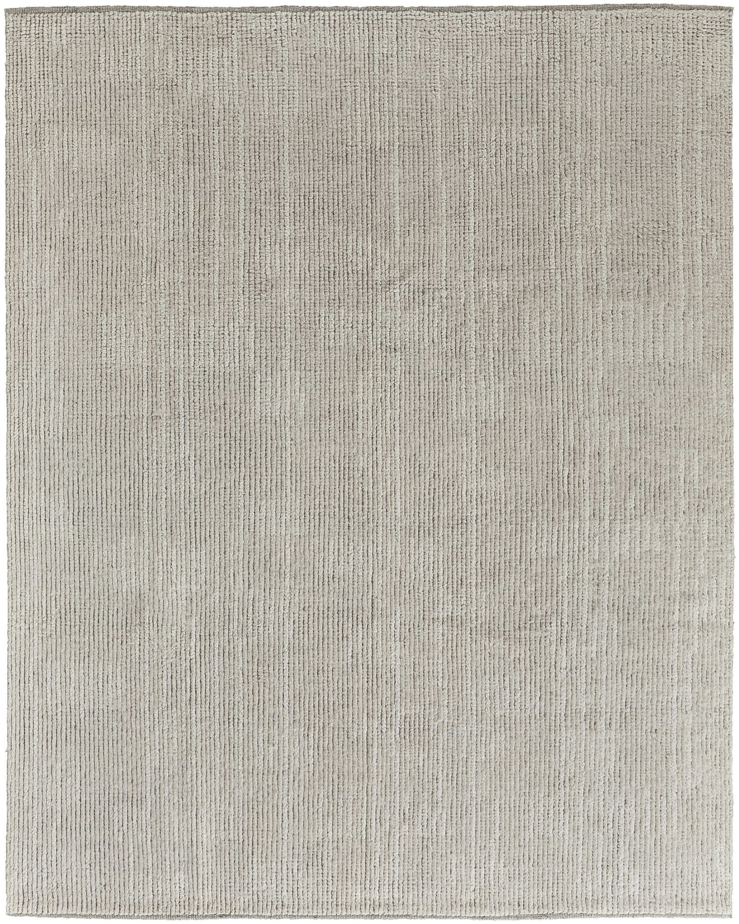 8 x 10 Tan & Ivory Wool Hand Knotted Rug