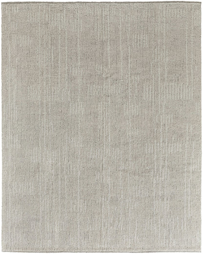 8 x 10 Tan & Ivory Wool Hand Knotted Rug