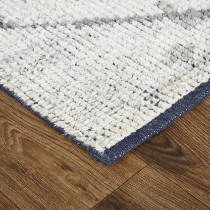 8 x 10 Gray & Silver Wool Hand Knotted Rug