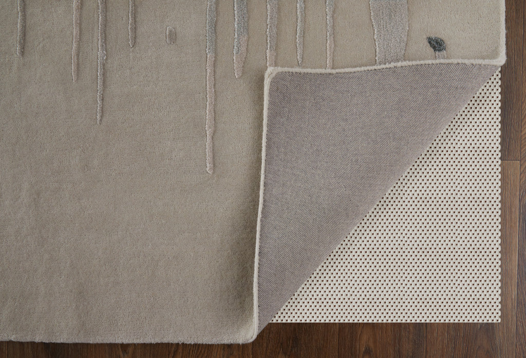 9 x 12 Gray Ivory & Blue Hand Tufted Rug