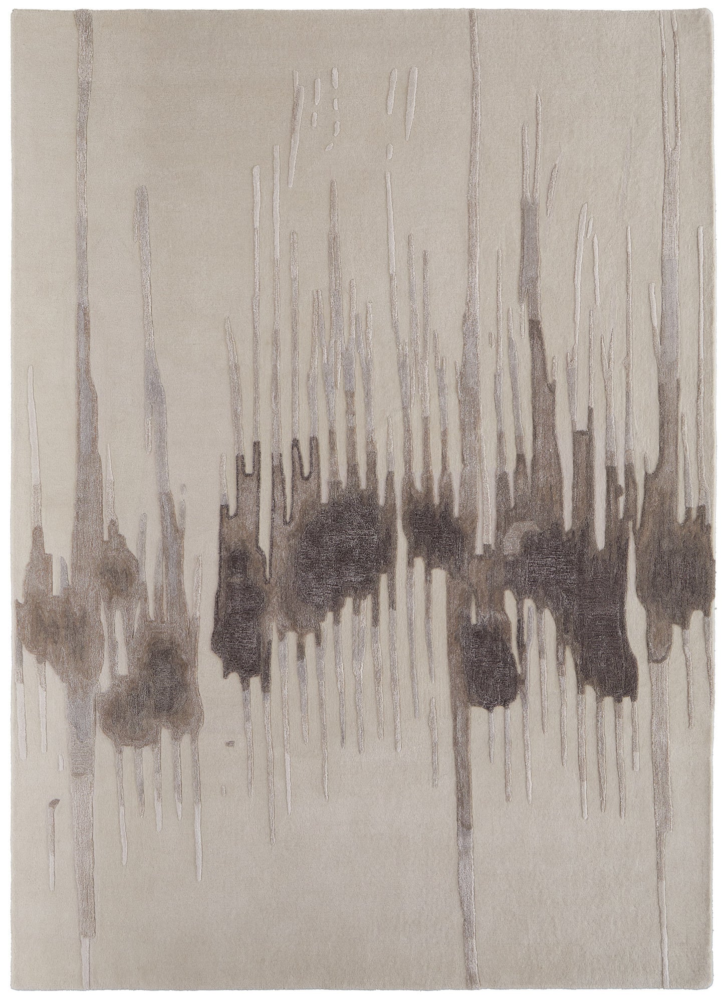 9 x 12 Gray Ivory & Blue Hand Tufted Rug