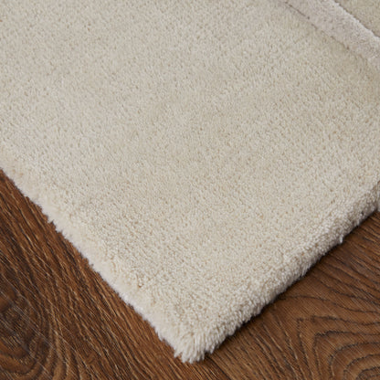 9 x 12 Ivory Taupe & Brown Hand Tufted Rug