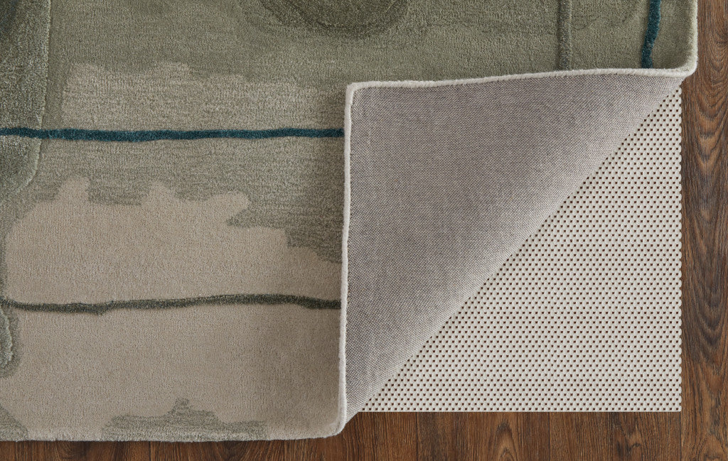 9 x 12 Blue & Gray Hand Tufted Rug
