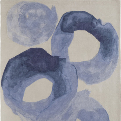 8 x 10 Blue & Ivory Hand Tufted Rug