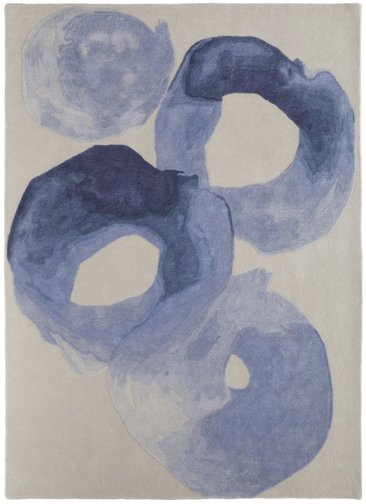 12 x 15 Blue & Ivory Hand Tufted Rug