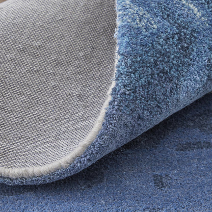 4 x 6 Blue & Ivory Hand Tufted Rug