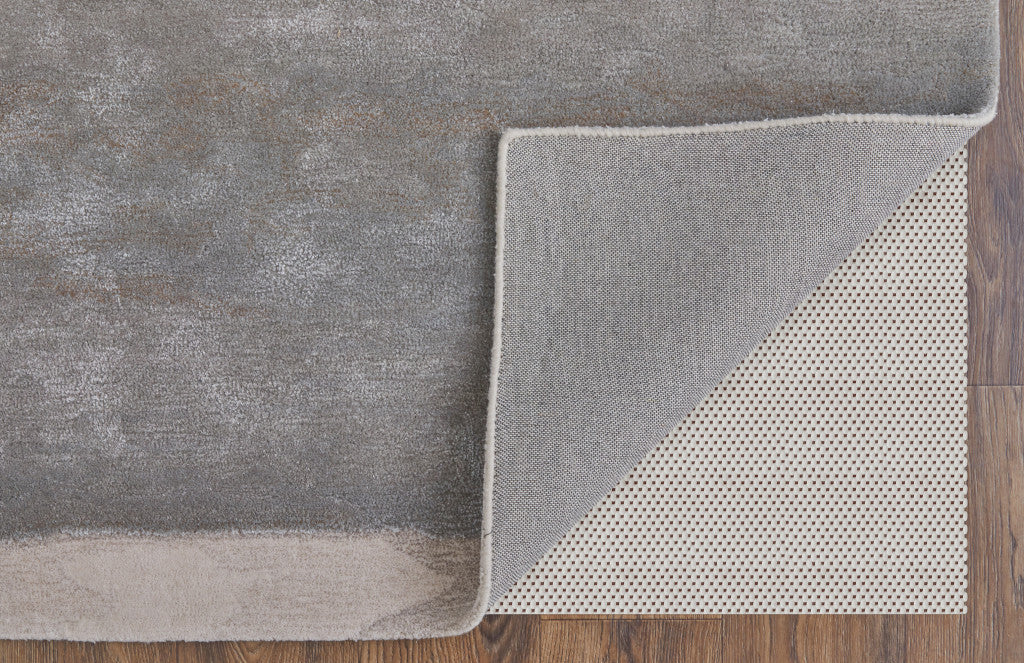 8 x 10 Gray & Ivory Hand Tufted Rug