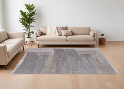 9 x 12 Gray & Ivory Hand Tufted Rug