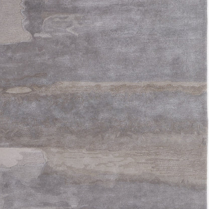 9 x 12 Gray & Ivory Hand Tufted Rug