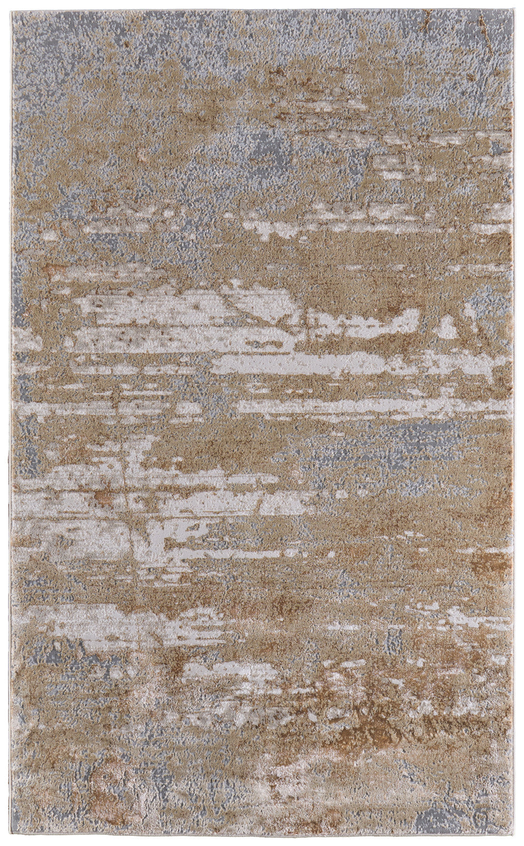 8 x 10 Ivory Tan & Gray Power Loom Rug