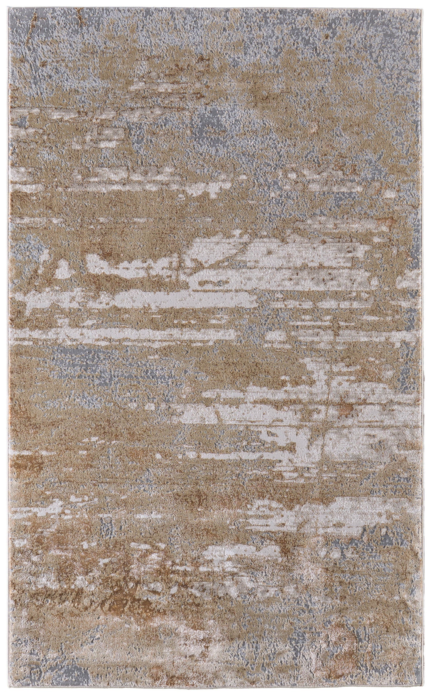 8 x 10 Ivory Tan & Gray Power Loom Rug