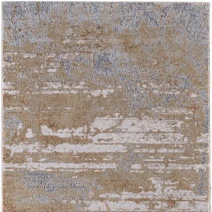 8 x 10 Ivory Tan & Gray Power Loom Rug